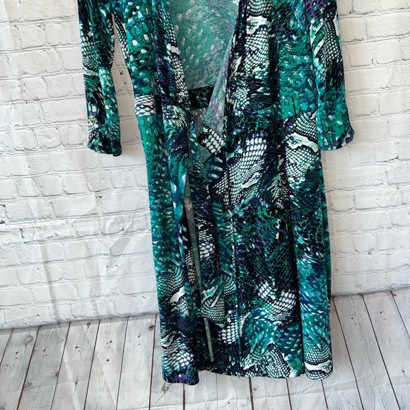 Jones Studio Green & Blue Long Dress size M - Picture 6 of 15